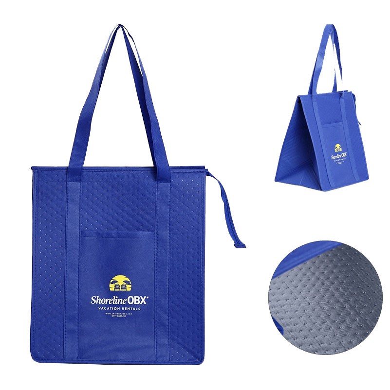Non-Woven Fabric Insulated Aluminum Foil Lunch Cooler Bag - Image 4